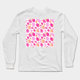 Pink Party Balloon Pattern Long Sleeve T-Shirt